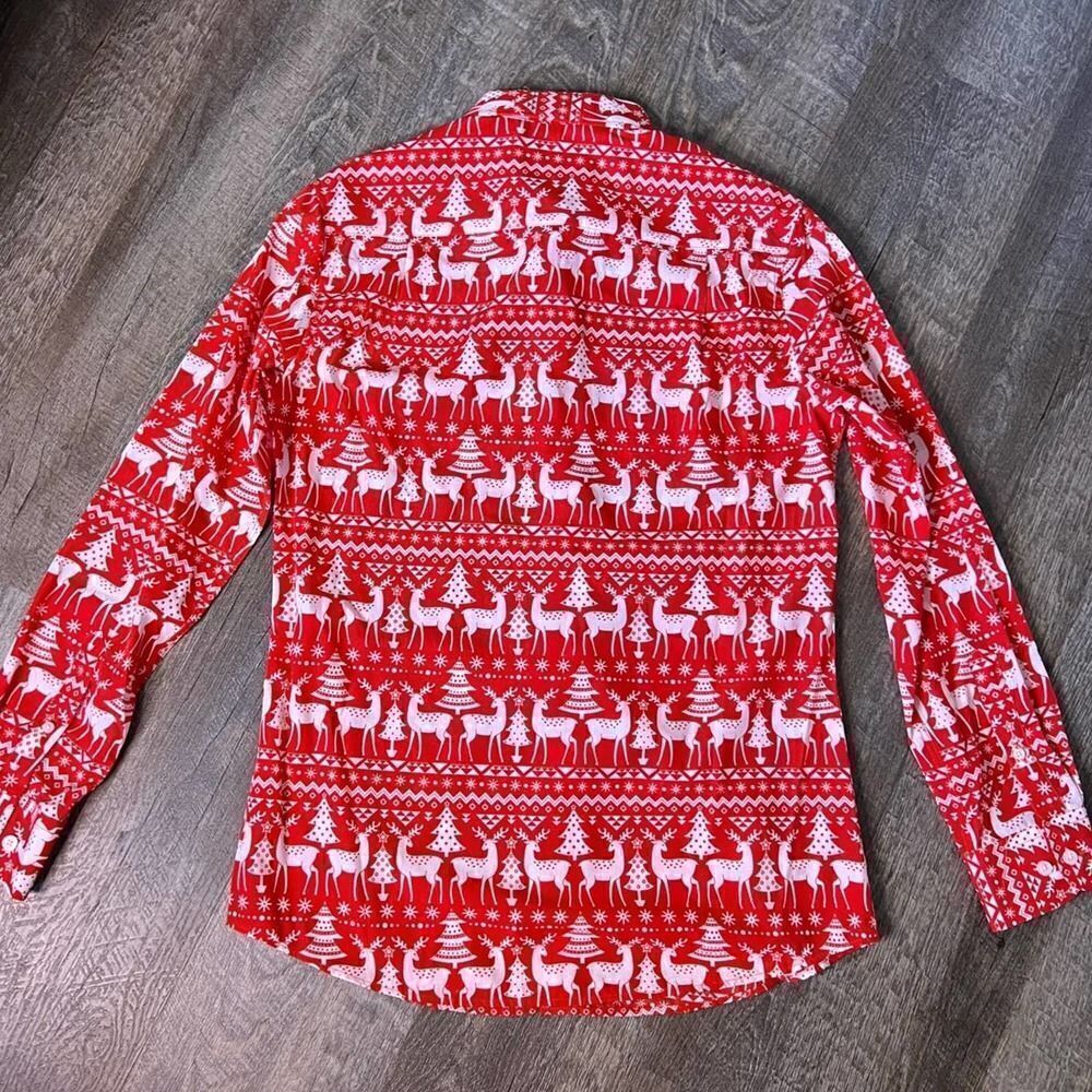 Simon Banks Reindeer Button-Up-Size Small - Picture 2 of 4